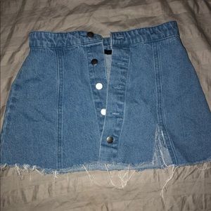 Mini light blue skirt
